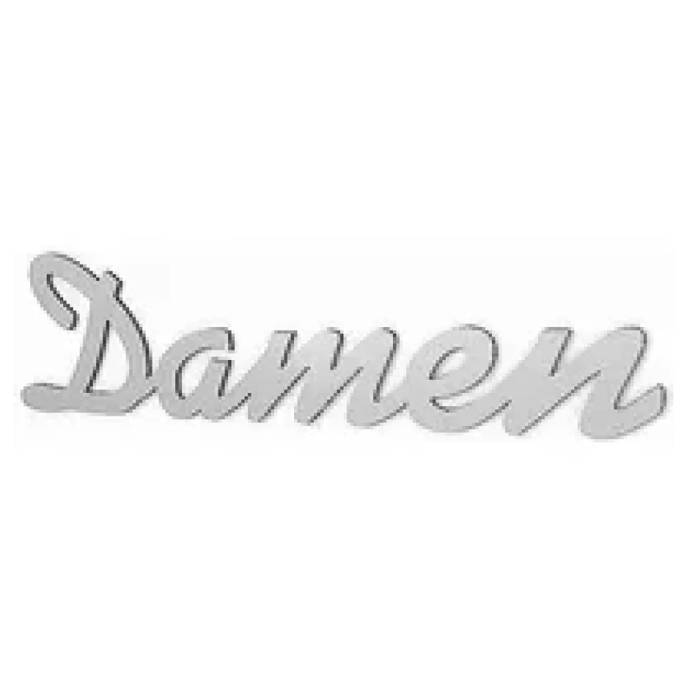 Toilettenschild für die Damen Toilette aus Edelstahl - 400 mm x 100 mm – Bild 2