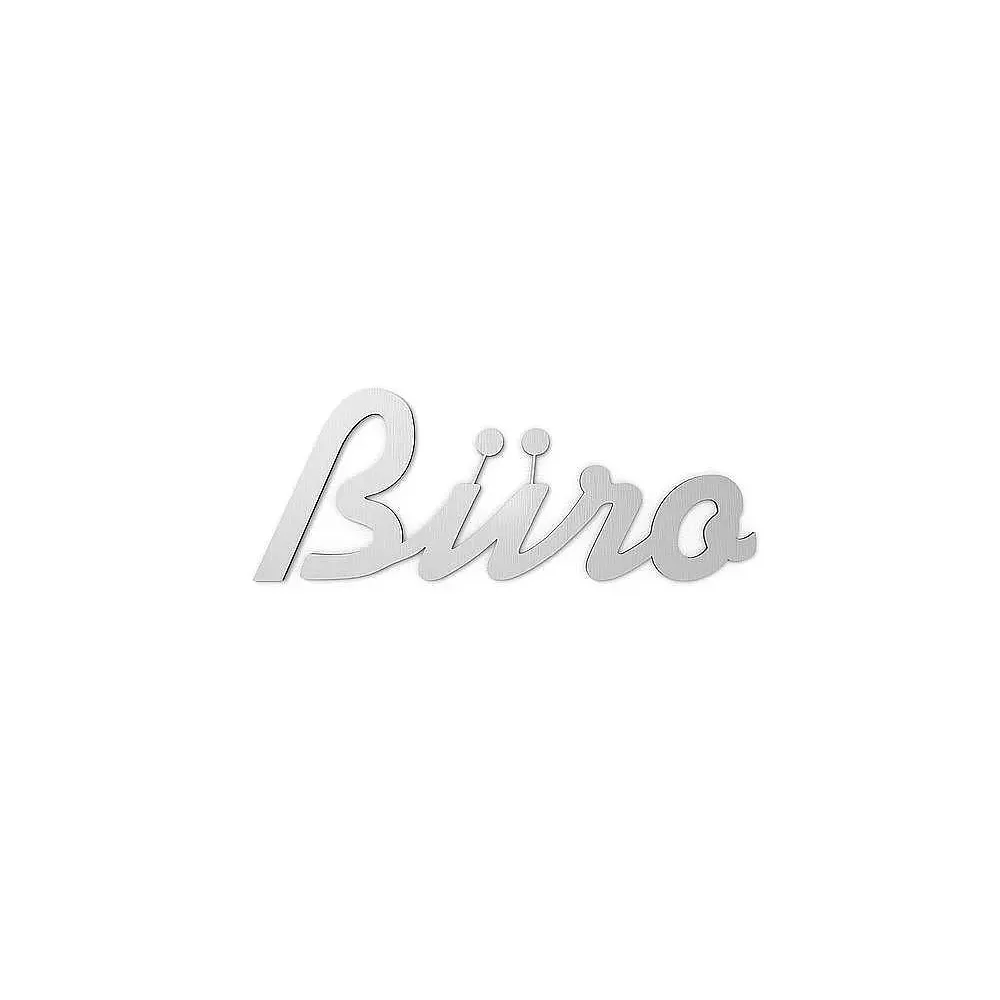 Türschild Büro aus Edelstahl - 260 mm x 100 mm