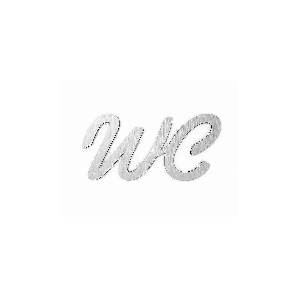 WC-Schild aus Edelstahl - 200 mm x 100 mm