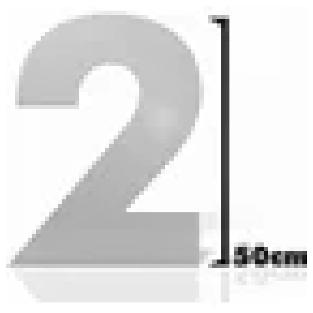 Große Edelstahlhausnummer | Ziffer 2 – Bild 3