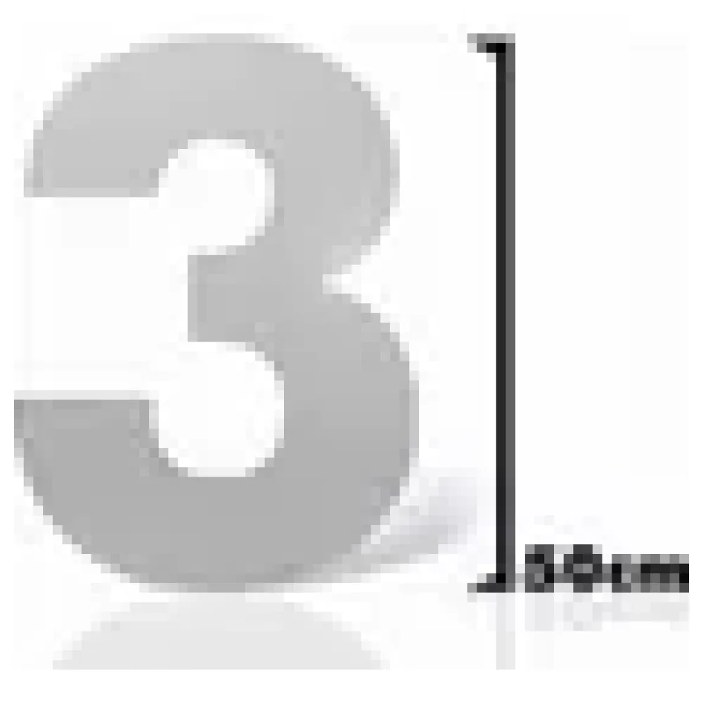 Große Edelstahlhausnummer | Ziffer 3 – Bild 3