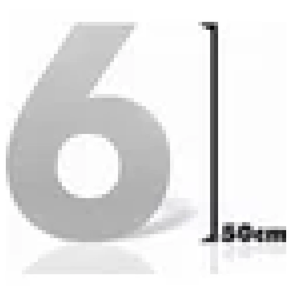 Große Edelstahlhausnummer | Ziffer 6 – Bild 3