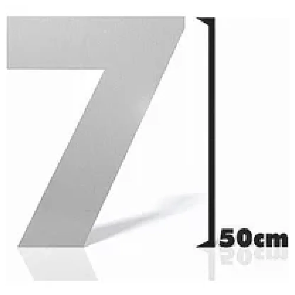 Große Edelstahlhausnummer | Ziffer 7 – Bild 2