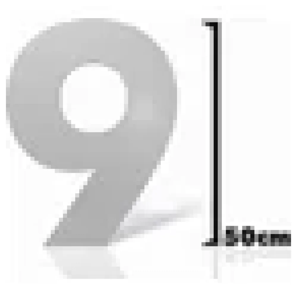 Große Edelstahlhausnummer | Ziffer 9 – Bild 3
