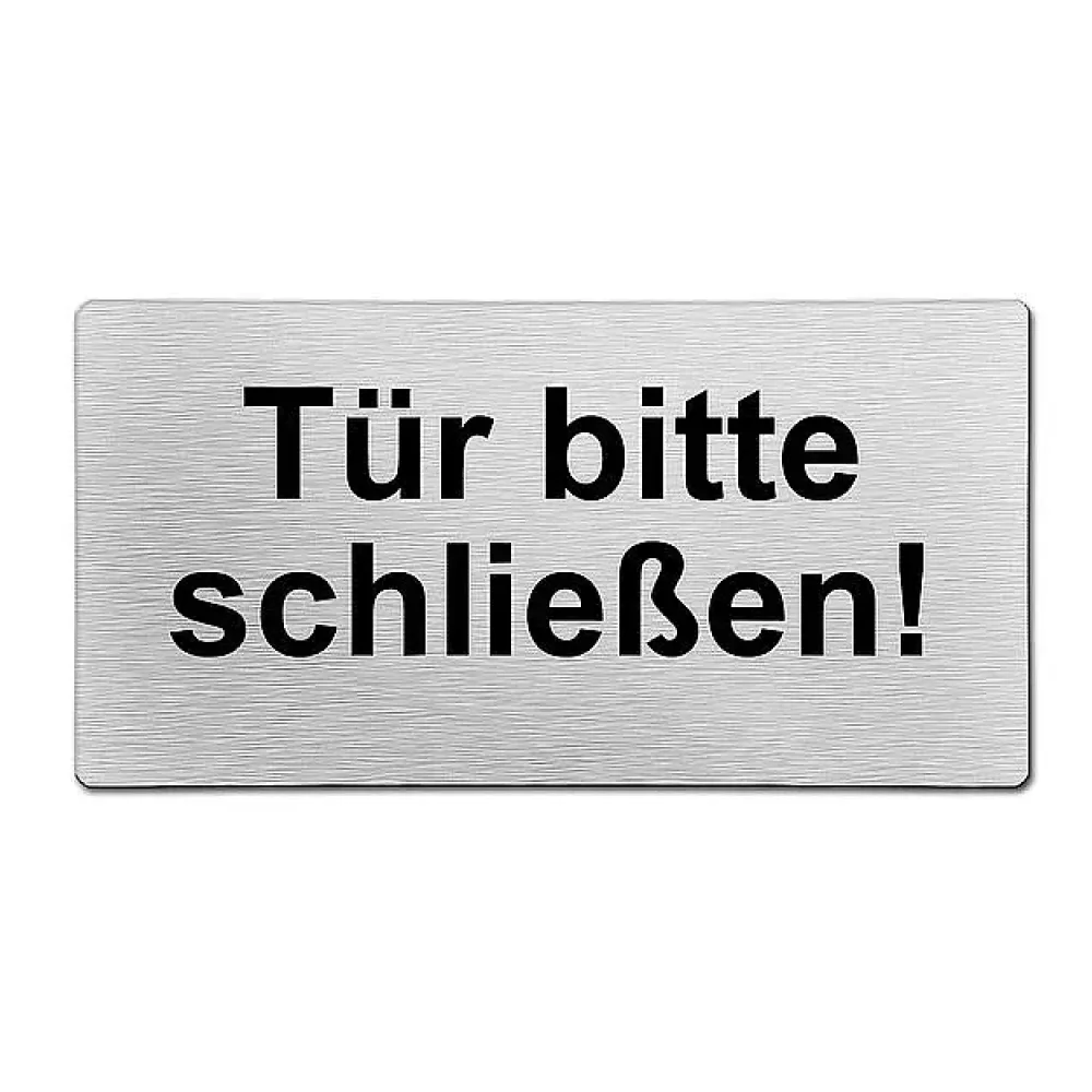 Tür bitte schließen - Türschild mit Wunschtext - Simple - 20 x 10 cm
