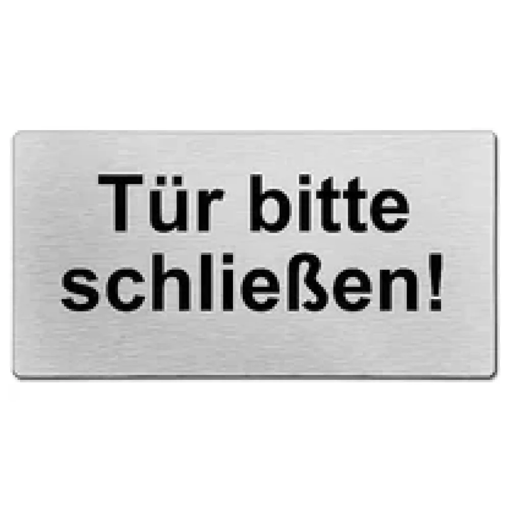 Tür bitte schließen - Türschild mit Wunschtext - Simple - 20 x 10 cm – Bild 2