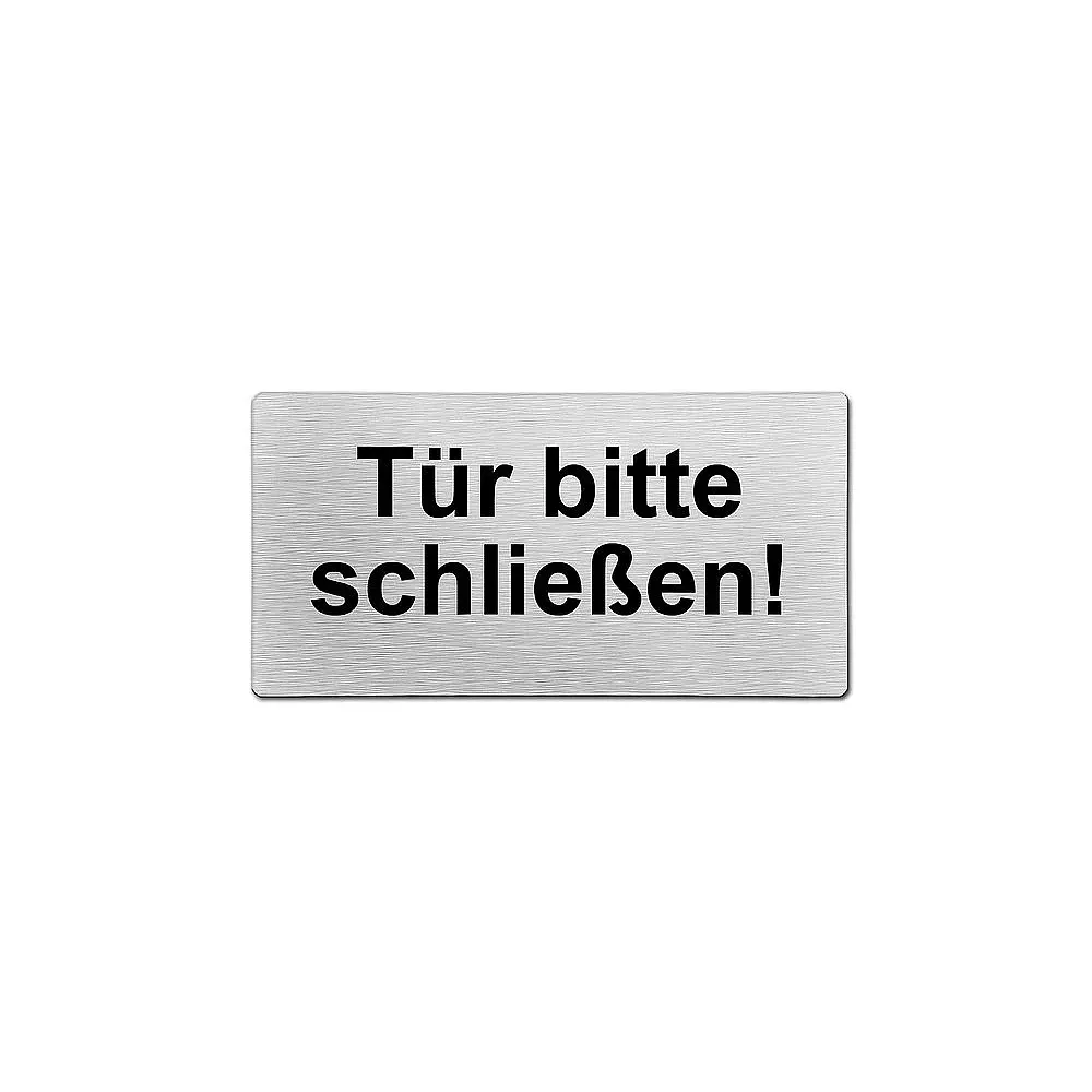 Tür bitte schließen - Türschild mit Wunschtext - Simple - 20 x 10 cm