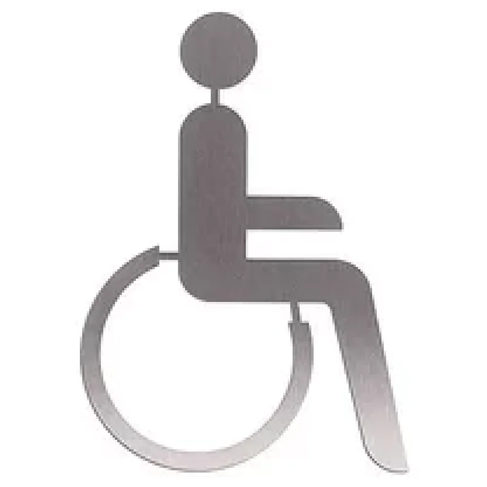 Edelstahl WC-Schild für Behinderten WC – Bild 2