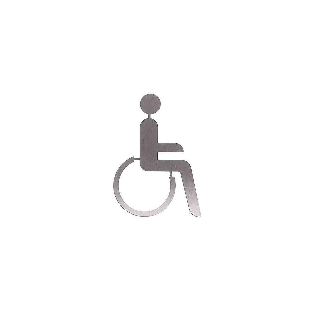 Edelstahl WC-Schild für Behinderten WC