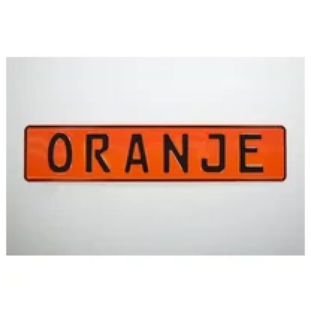 Individuelles Namensschild mit Wunschname und Symbol orange – Bild 2