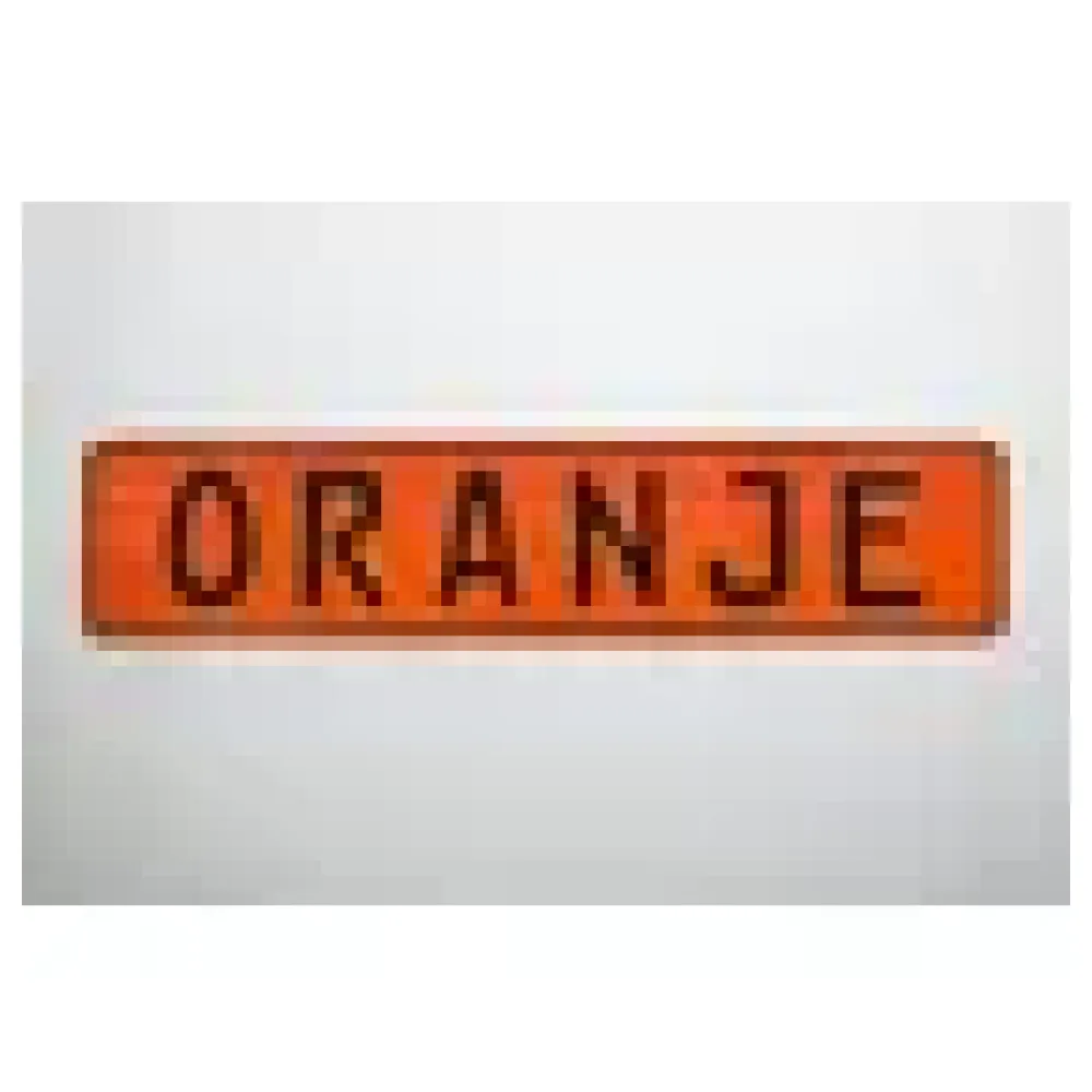 Individuelles Namensschild mit Wunschname und Symbol orange – Bild 3
