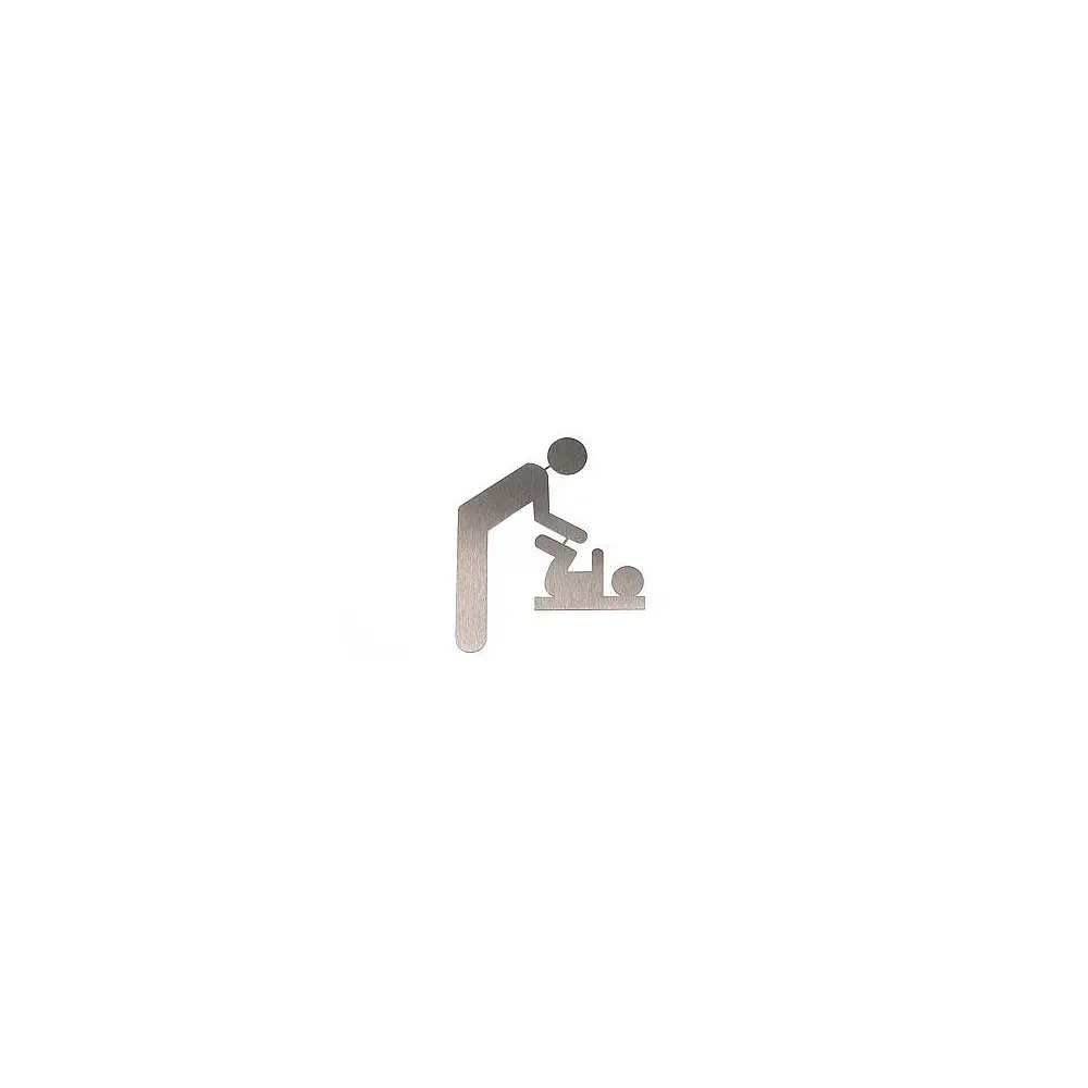 Symbol Wickelraum aus Edelstahl