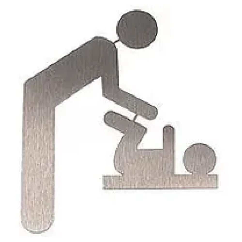 Symbol Wickelraum aus Edelstahl – Bild 2