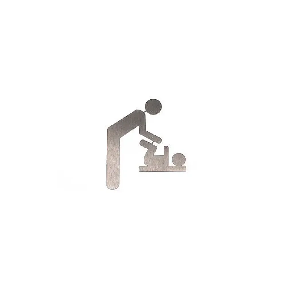 Symbol Wickelraum aus Edelstahl