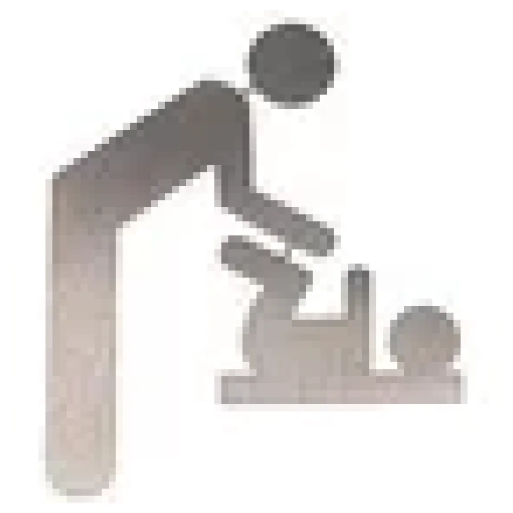 Symbol Wickelraum aus Edelstahl – Bild 3