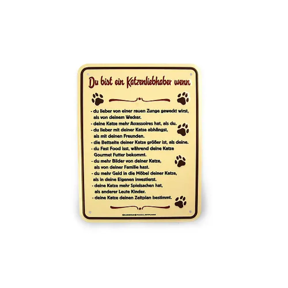Funschild - Katzenliebhaber