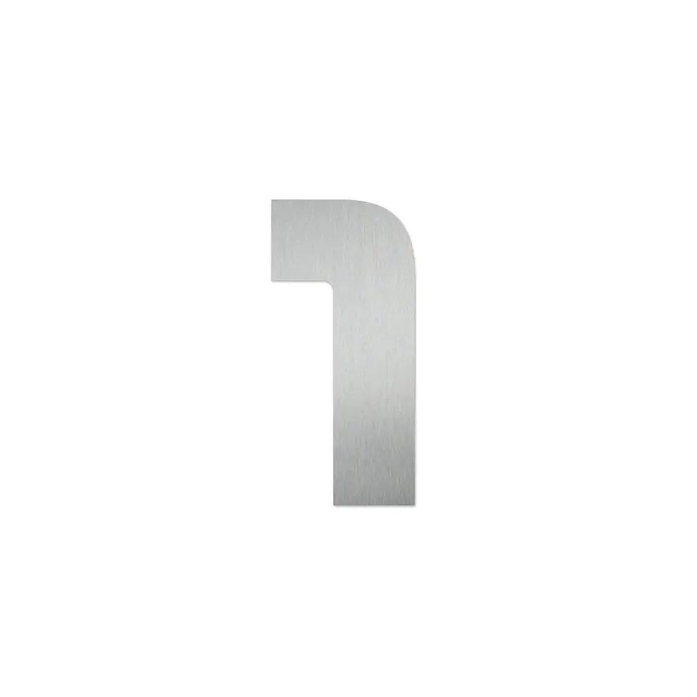 Hausnummer 1 aus Edelstahl - Design Space