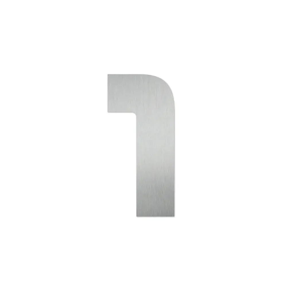 Hausnummer 1 aus Edelstahl - Design Space
