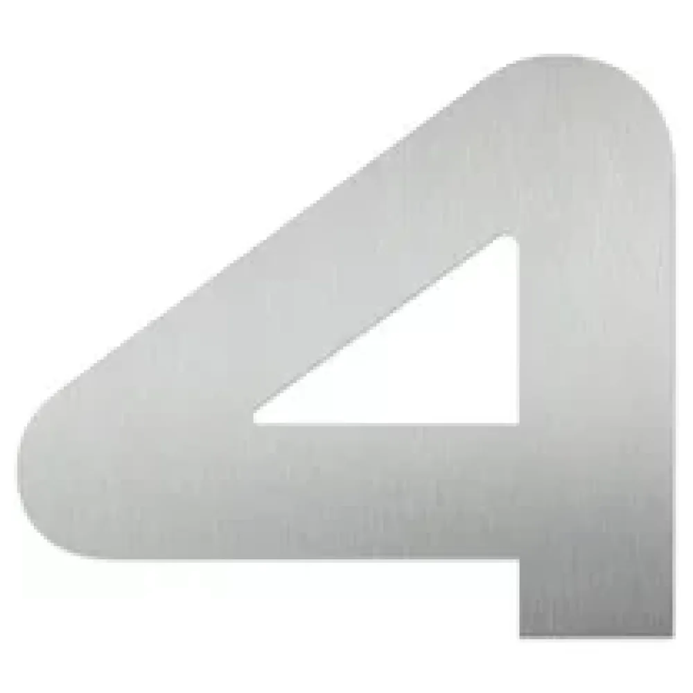 Hausnummer 4 aus Edelstahl - Design Space – Bild 2