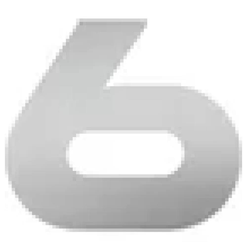 Hausnummer 6 aus Edelstahl - Design Space – Bild 3