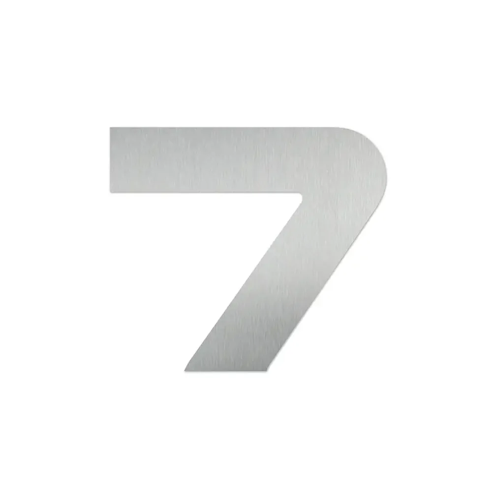Hausnummer 7 aus Edelstahl - Design Space