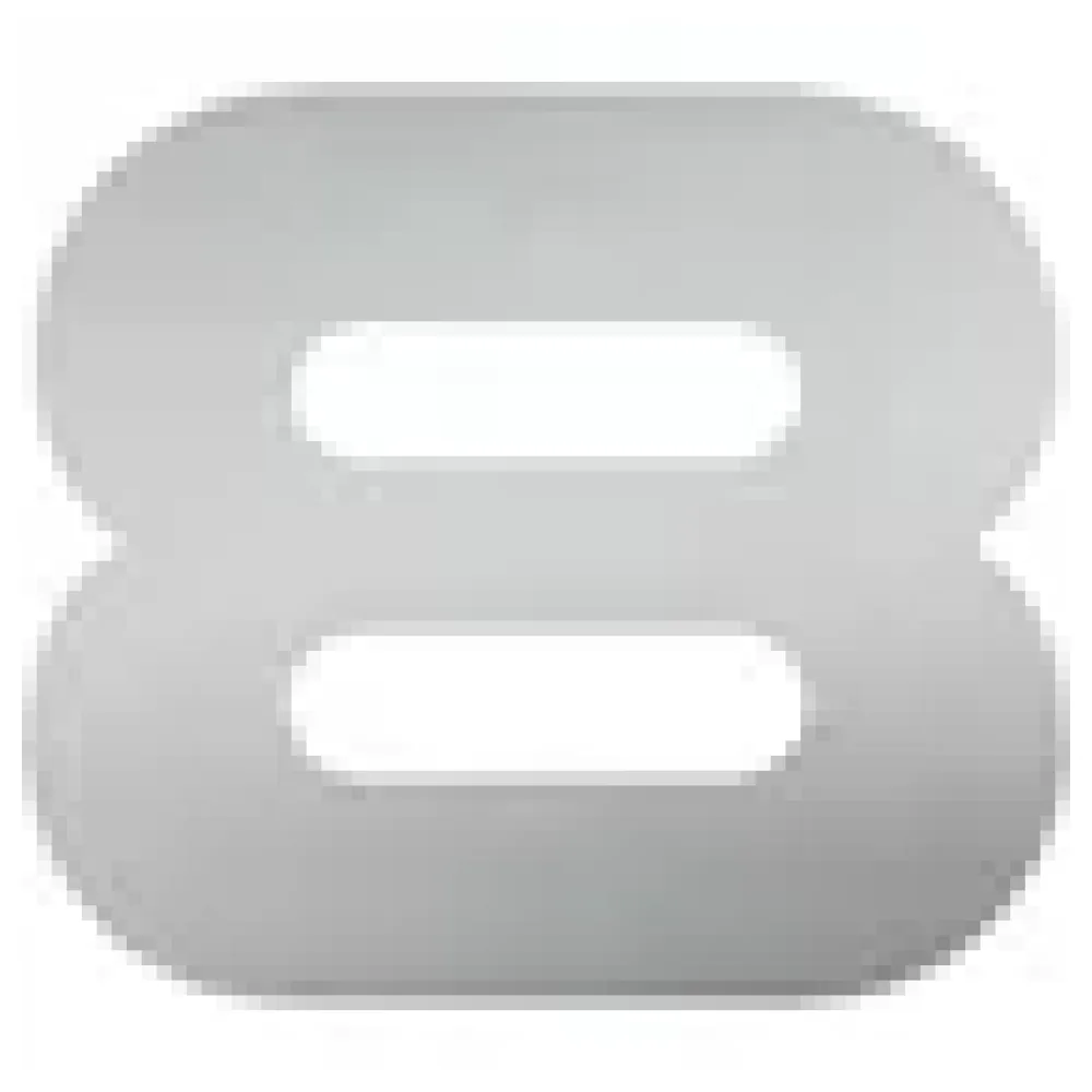 Hausnummer 8 aus Edelstahl - Design Space – Bild 3