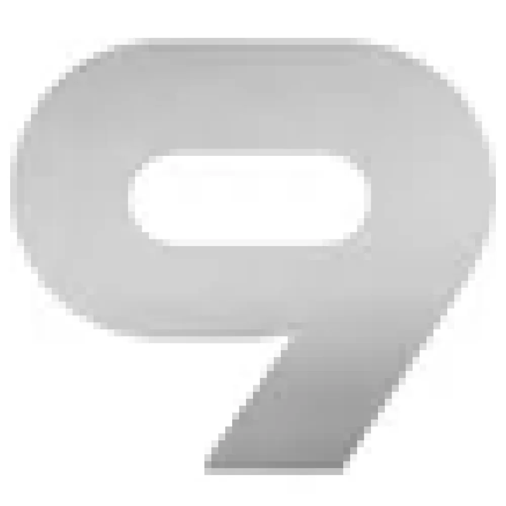 Hausnummer 9 aus Edelstahl - Design Space – Bild 3