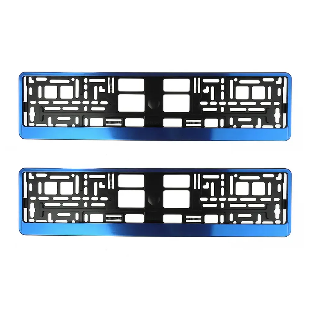 Kennzeichenhalter Blue Butlerfinish | pro Paar