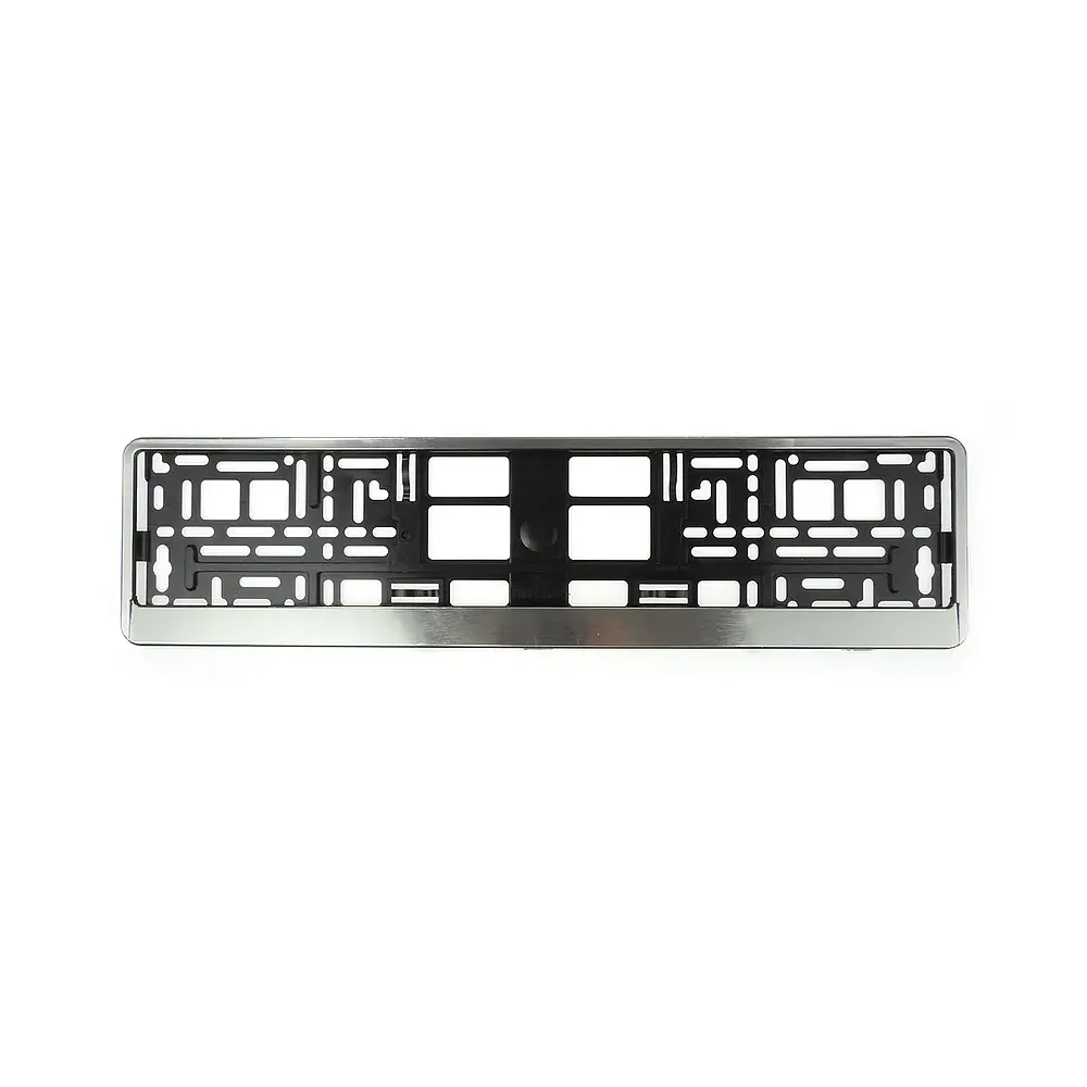 Kennzeichenhalter Silver Butlerfinish - pro Stück
