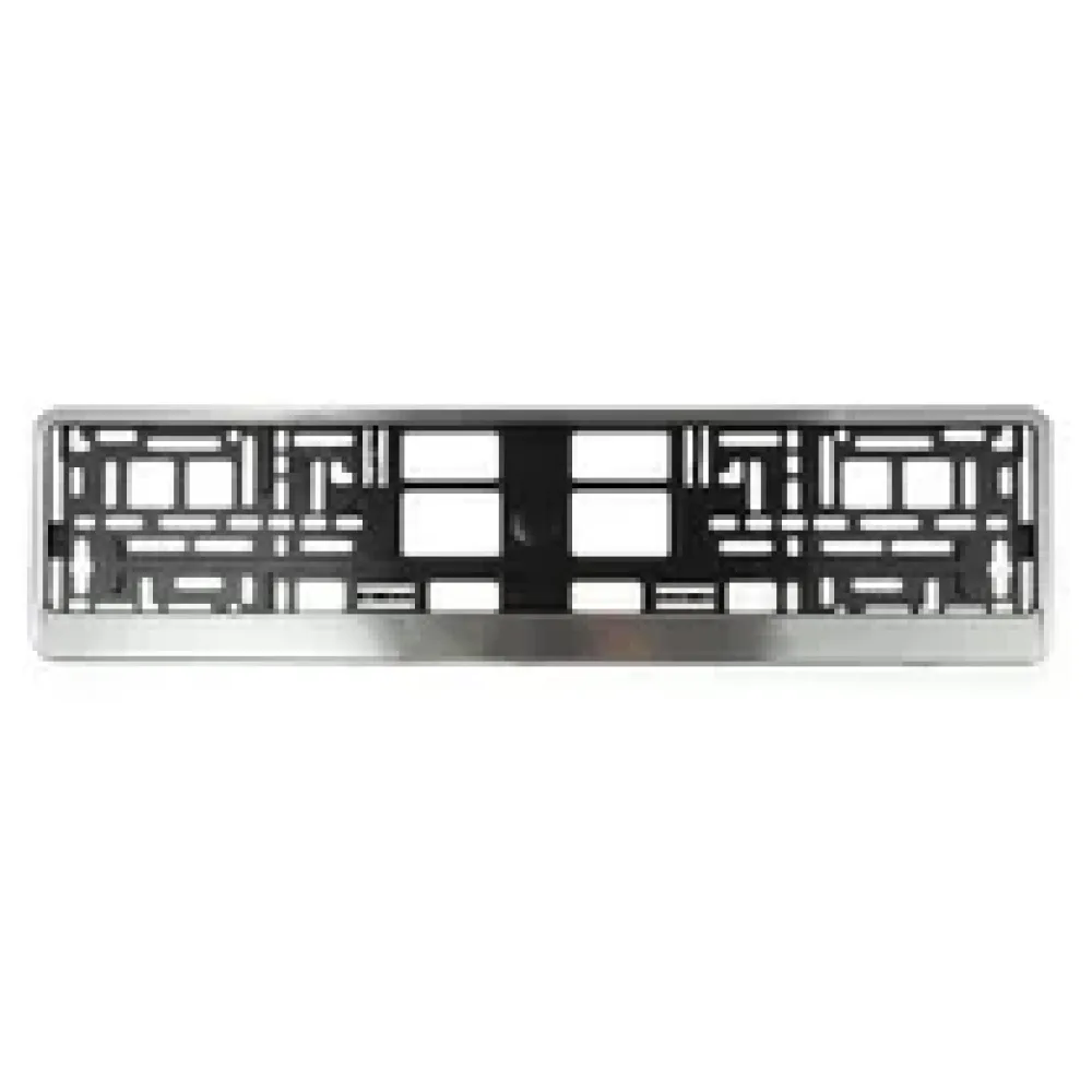 Kennzeichenhalter Silver Butlerfinish - pro Stück – Bild 2