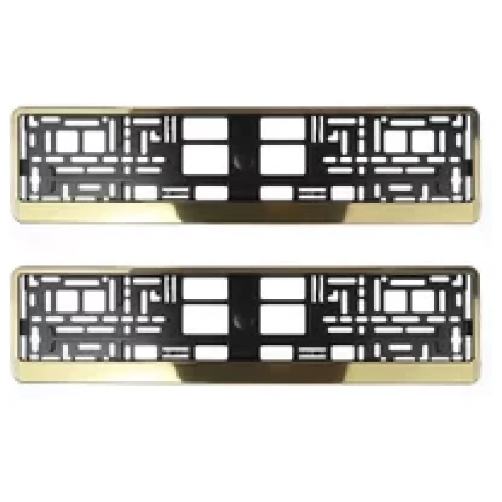 Kennzeichenhalter Butlerfinish Gold - pro Paar – Bild 2