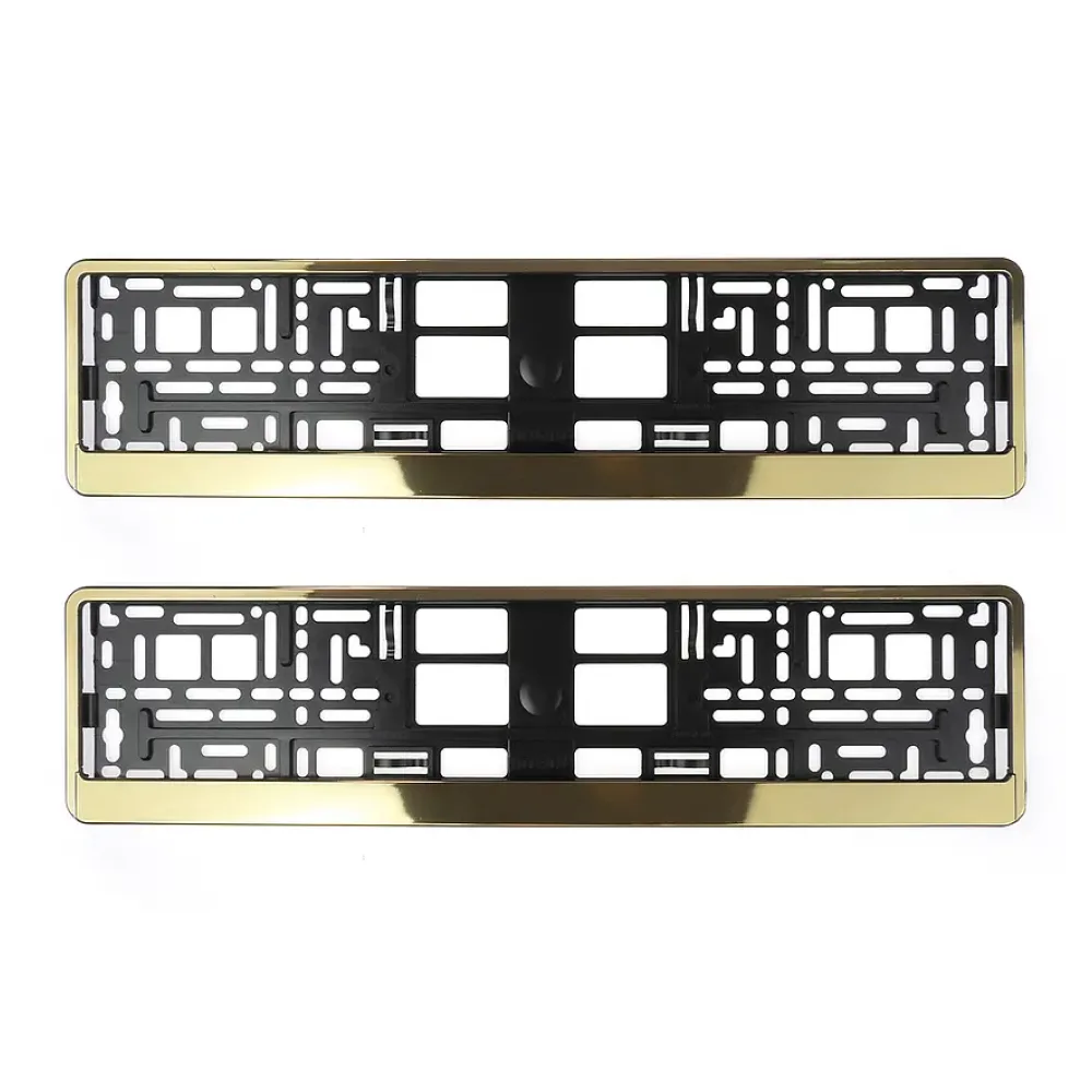 Kennzeichenhalter Butlerfinish Gold - pro Paar