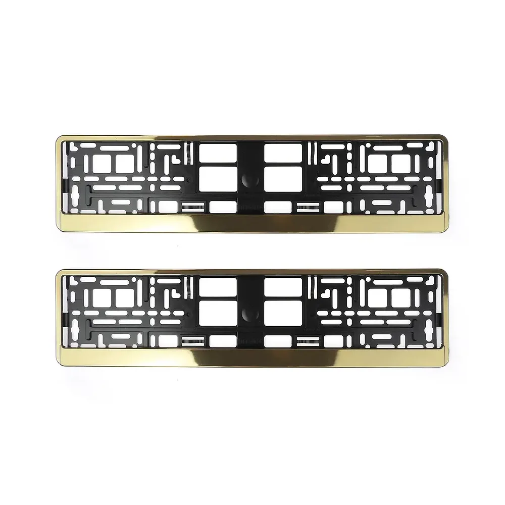 Kennzeichenhalter Butlerfinish Gold - pro Paar