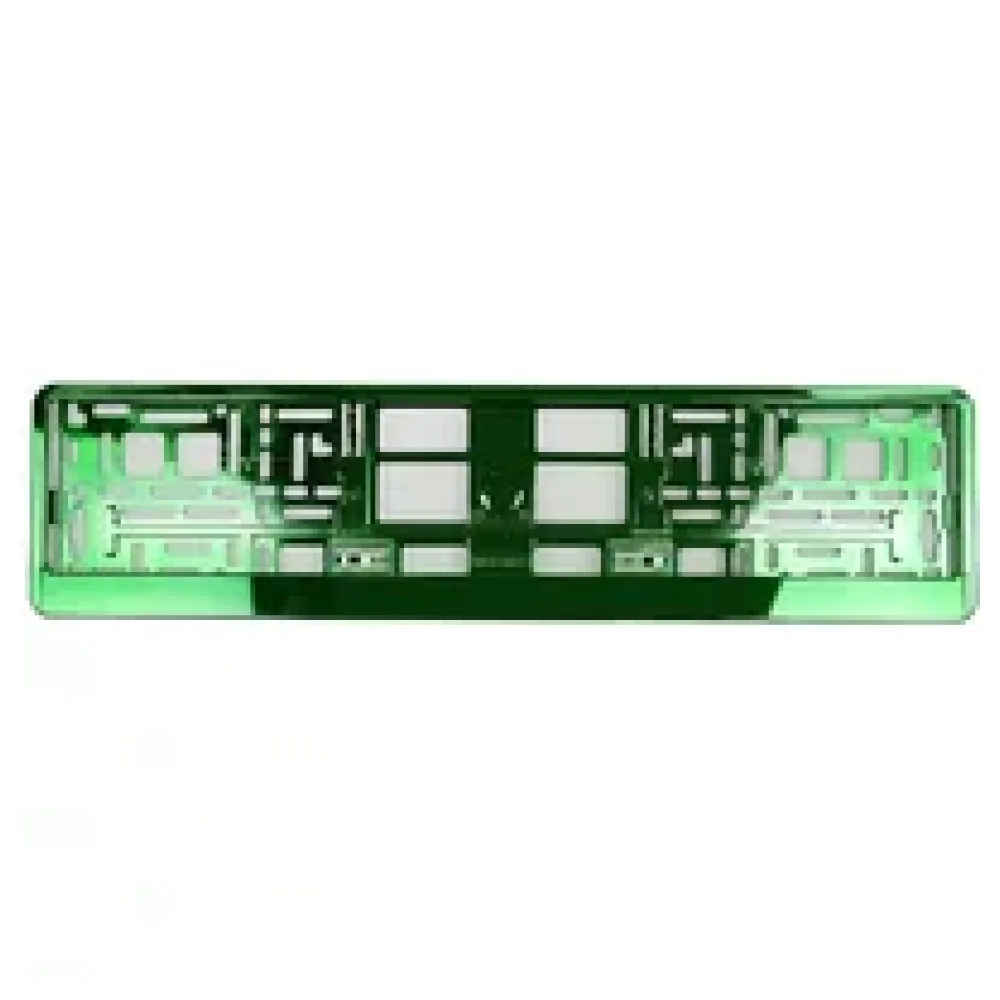 Kennzeichenhalter Chrom Grün - pro Stück – Bild 2