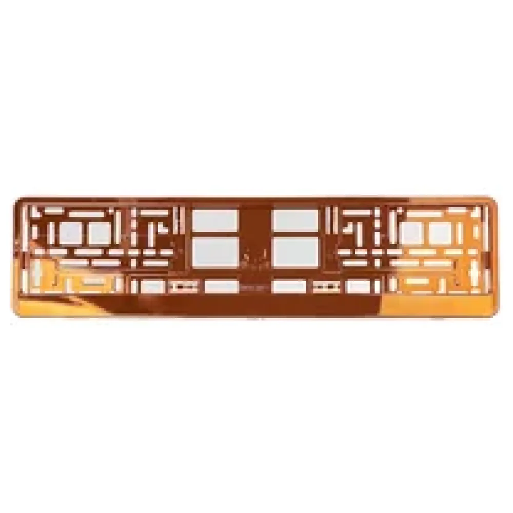 Kennzeichenhalter Chrom Orange - pro Stück – Bild 2
