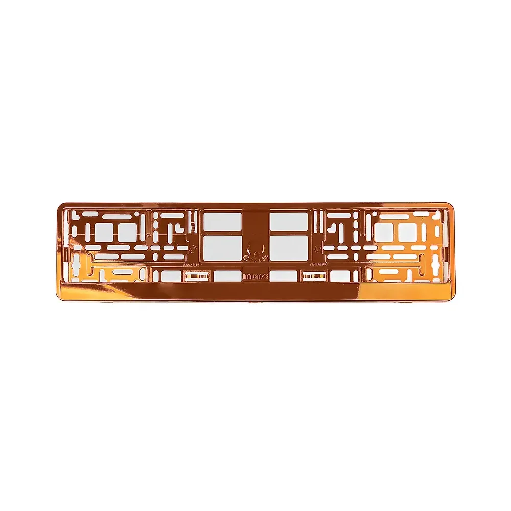 Kennzeichenhalter Chrom Orange - pro Stück