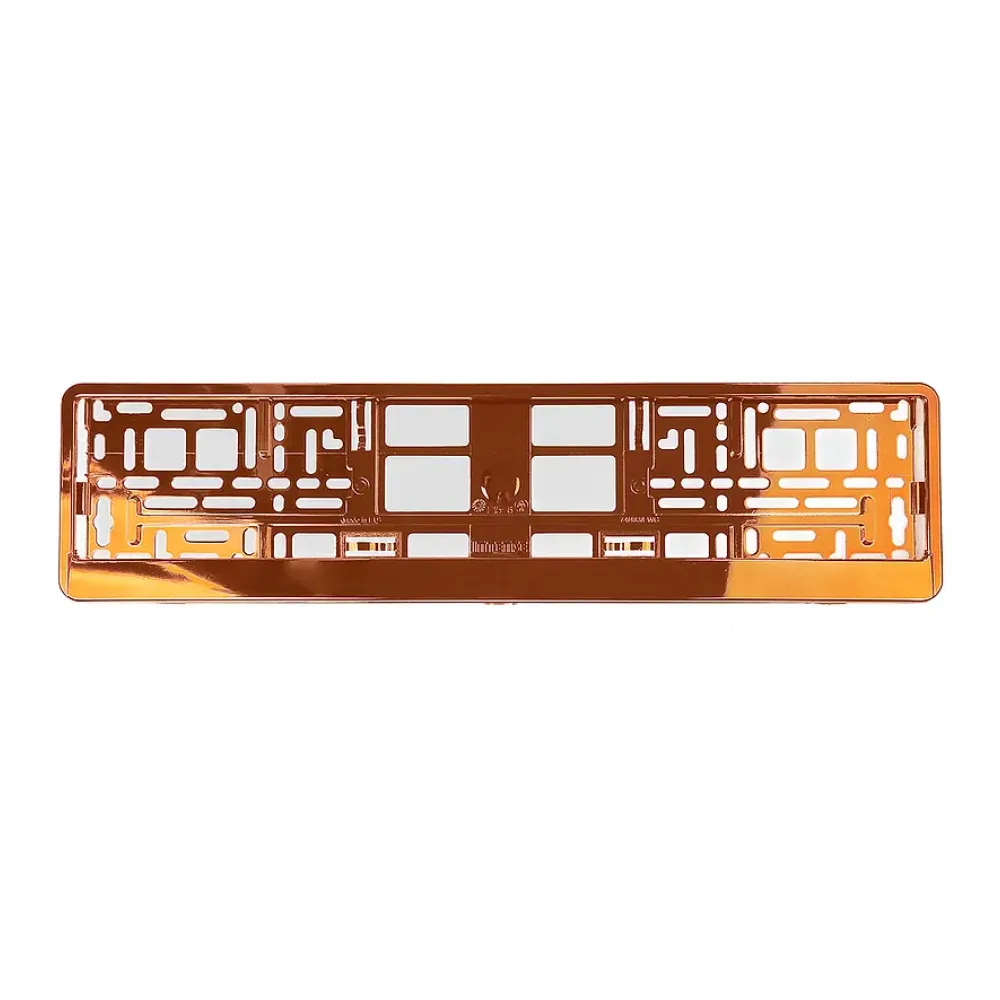 Kennzeichenhalter Chrom Orange - pro Stück