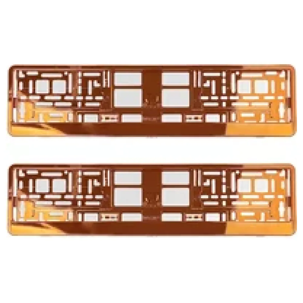 Kennzeichenhalter Chrom Orange - pro Paar – Bild 2