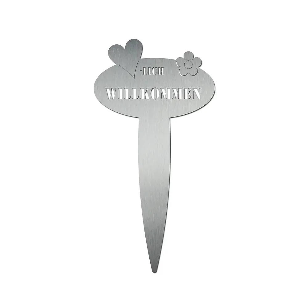 Gartenstecker "Blume" aus Edelstahl - 77,5 cm | 77,5 cm