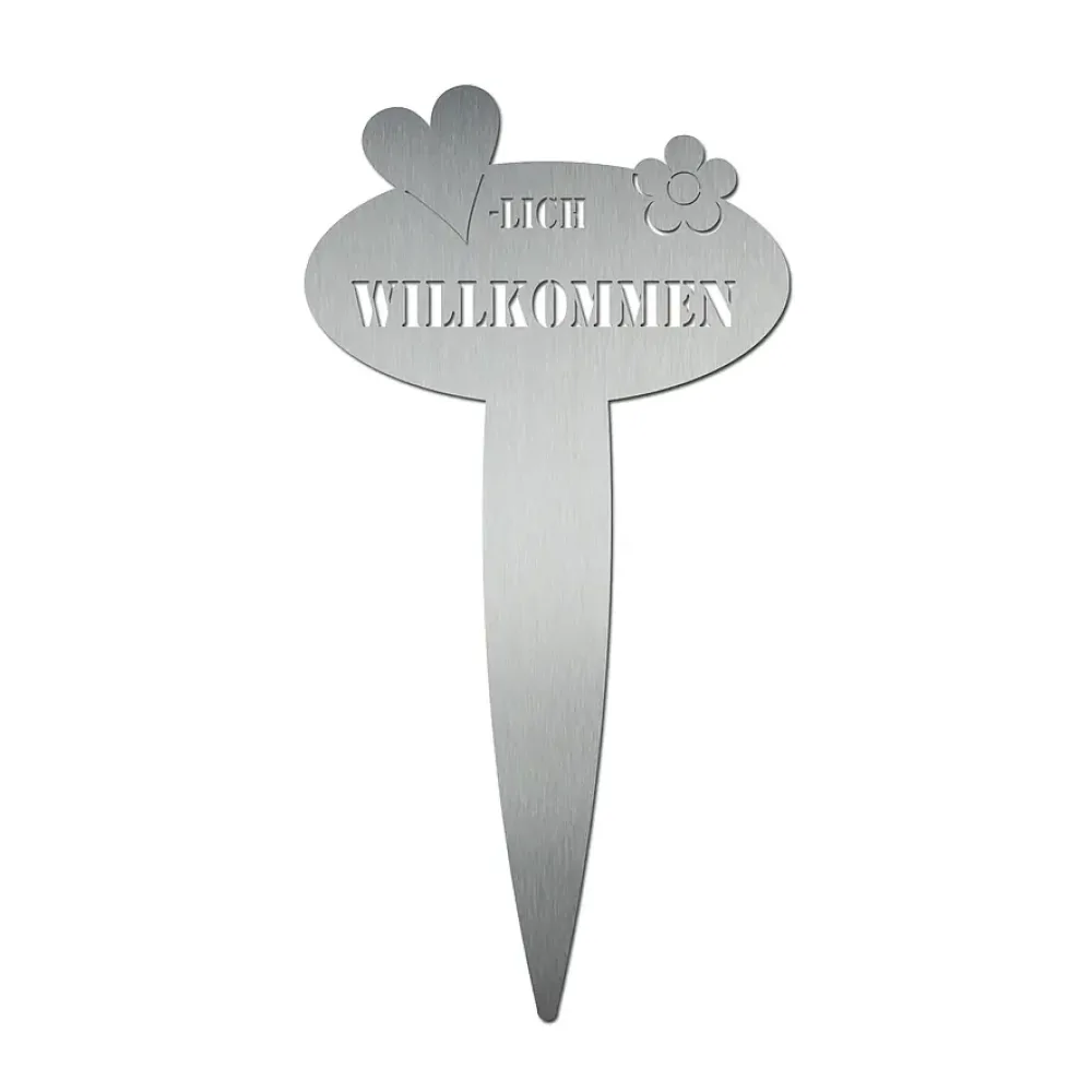 Gartenstecker "Blume" aus Edelstahl - 77,5 cm | 77,5 cm