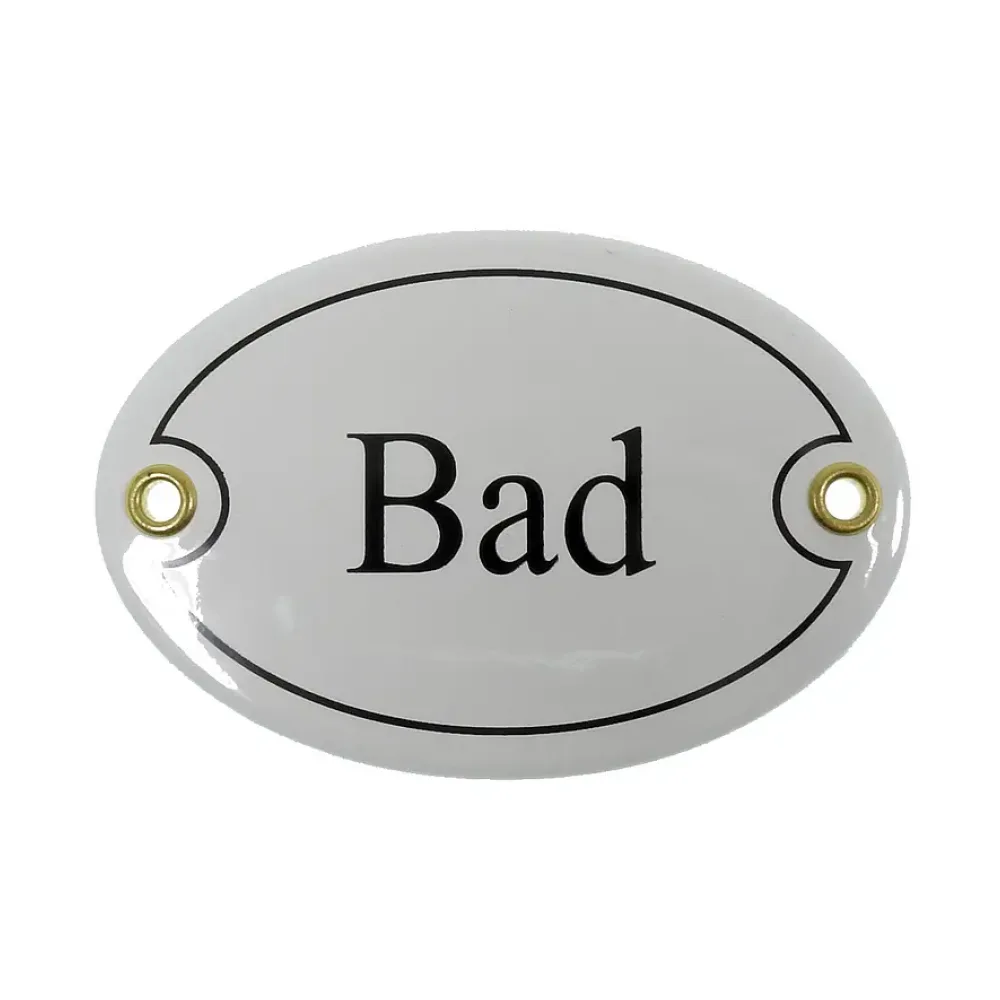 Emailletürschild Größe: 10,5 x 7 cm | Bad
