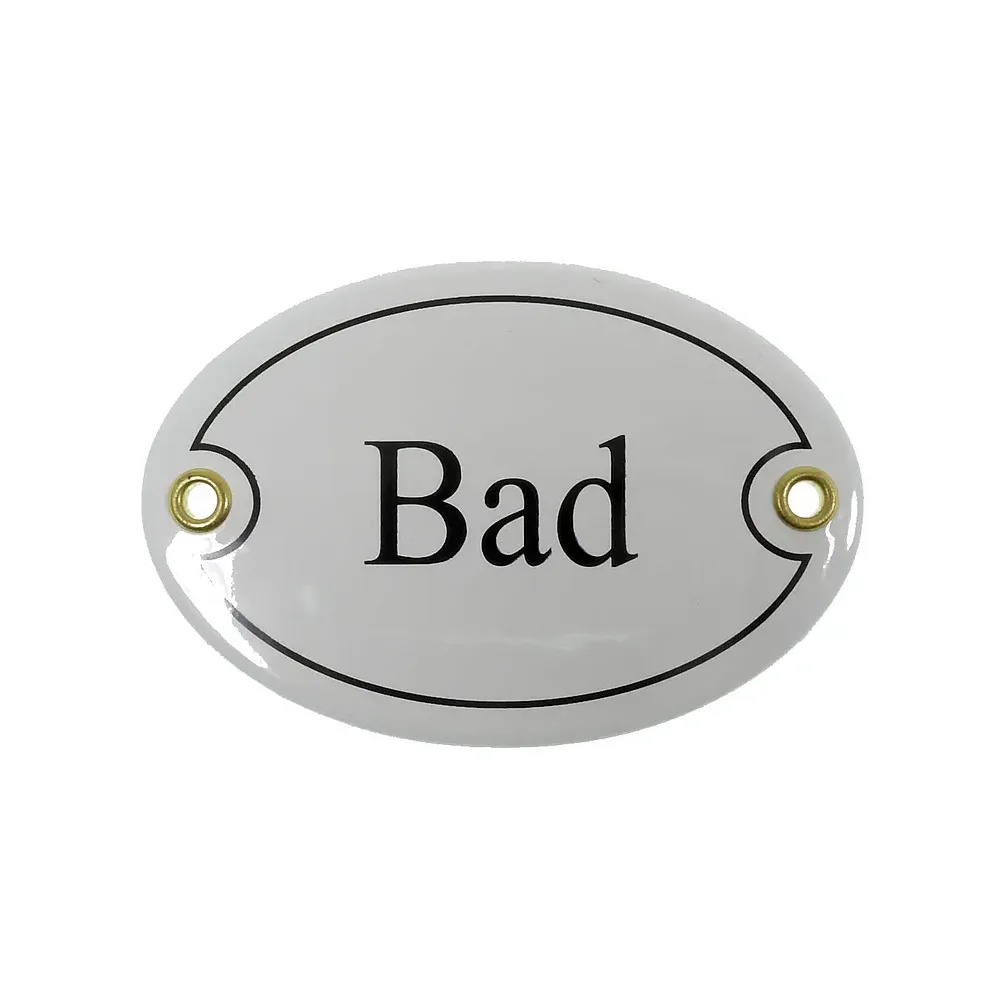 Emailletürschild Größe: 10,5 x 7 cm | Bad