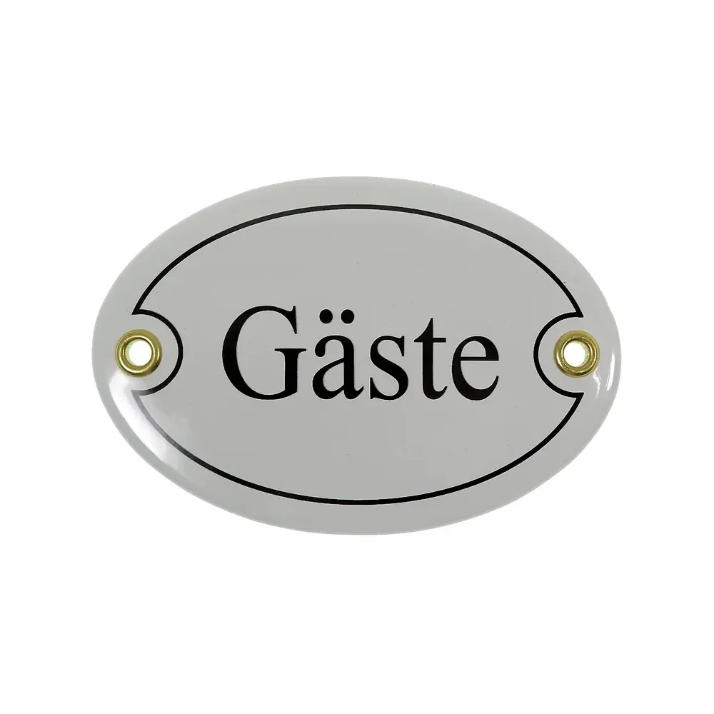 Emailletürschild Größe: 10,5 x 7 cm | Gäste