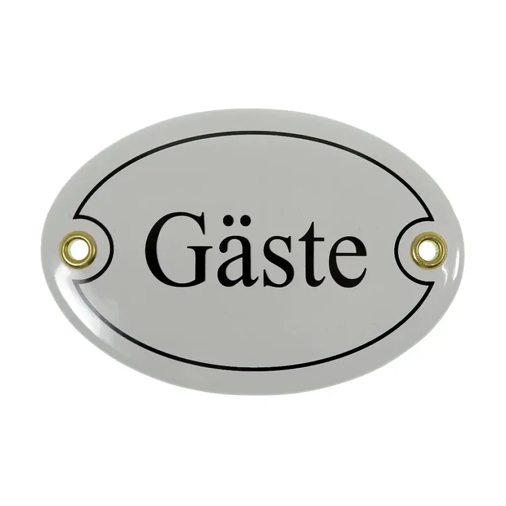 Emailletürschild Größe: 10,5 x 7 cm | Gäste
