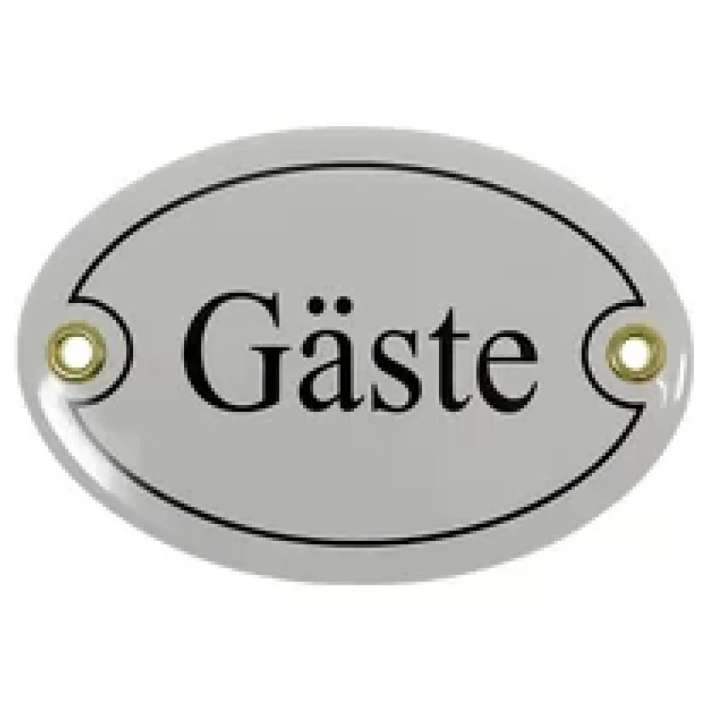 Emailletürschild Größe: 10,5 x 7 cm | Gäste – Bild 2