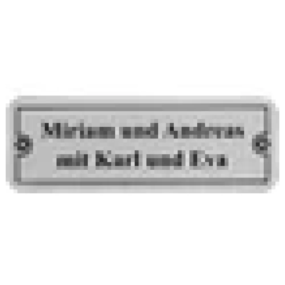 Emaille Türschild mit Ihrem Wunschtext 21 x 7,5 cm | weiß/schwarz – Bild 3