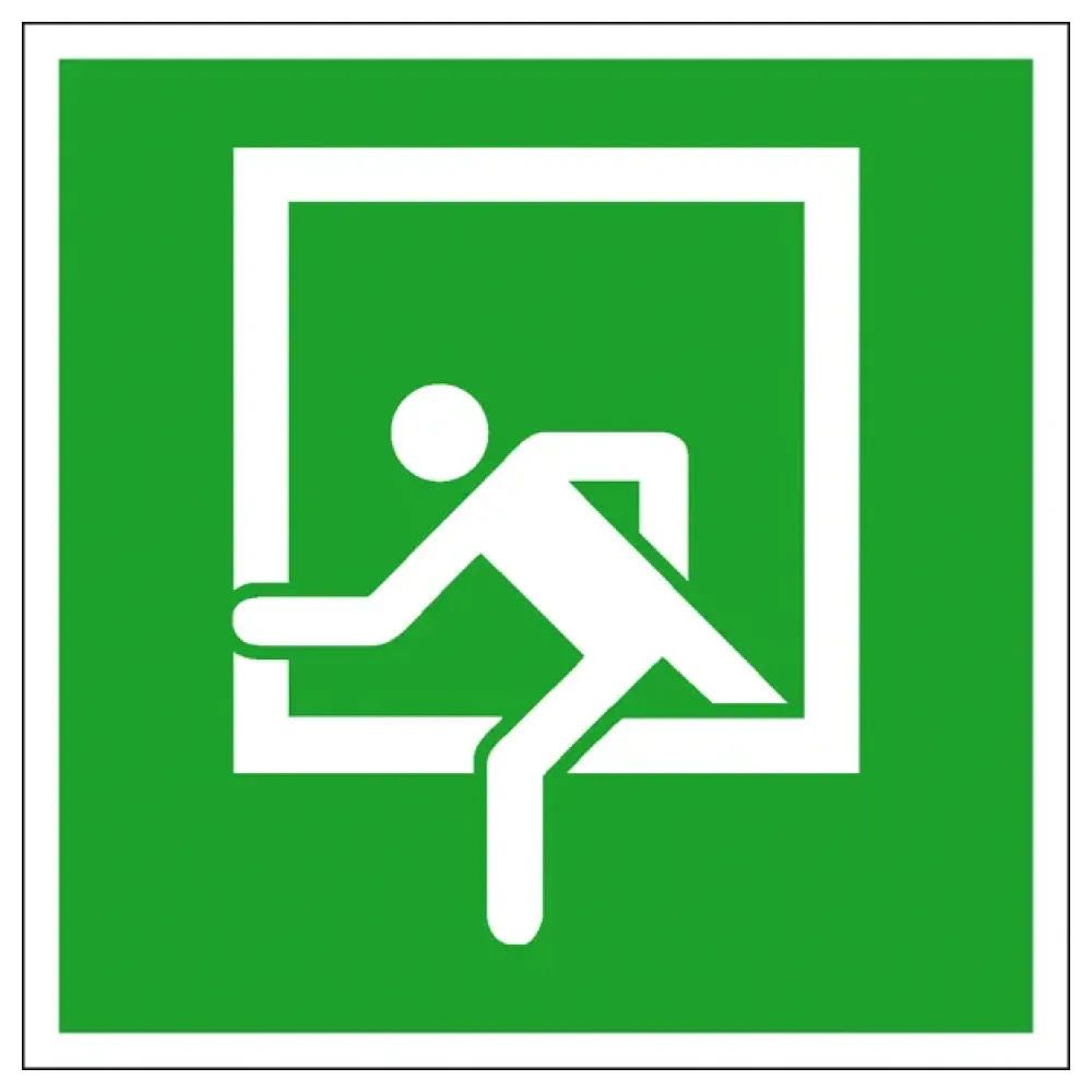 Fluchtwegschild »Notausstieg«