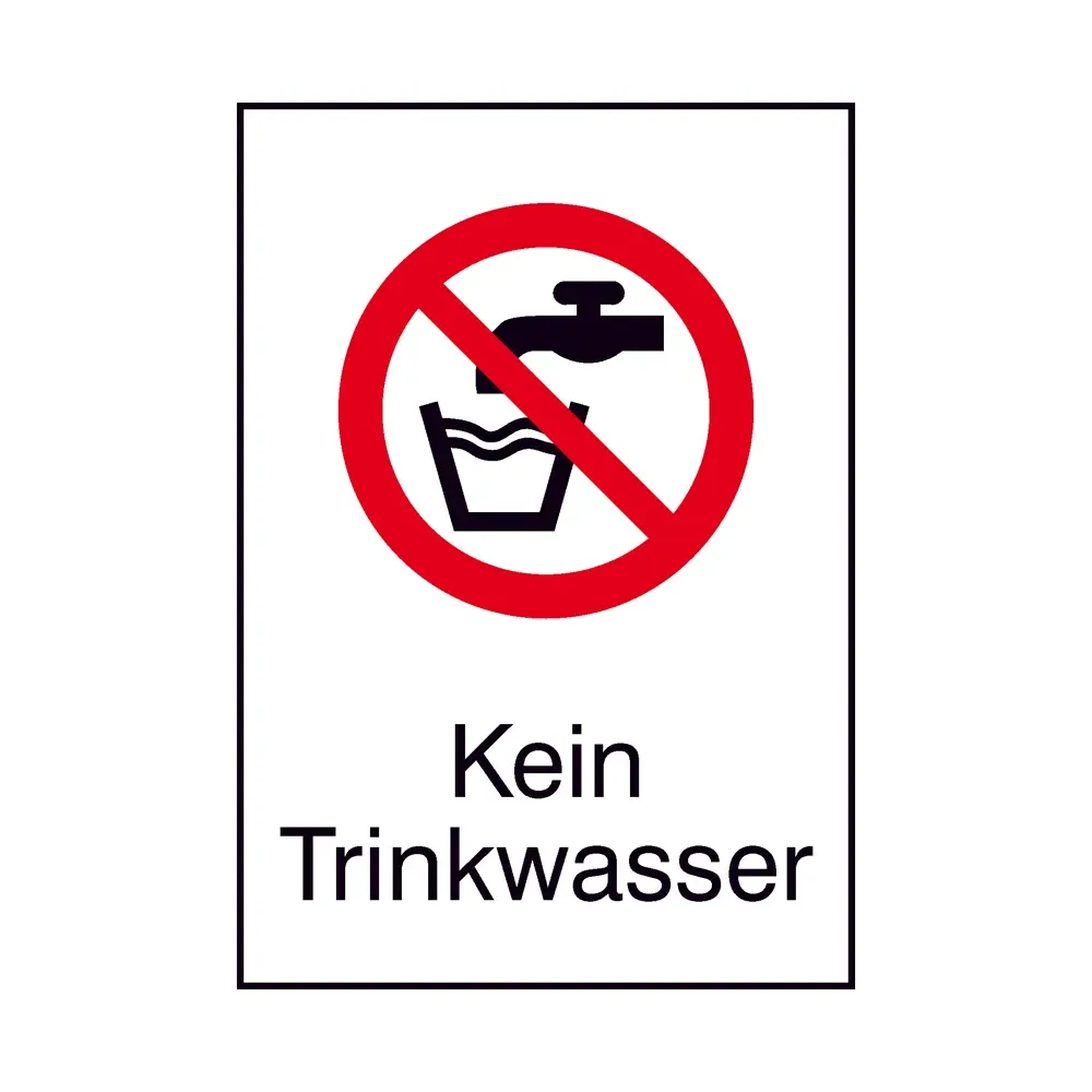 Verbots-Kombischild »Kein Trinkwasser«
