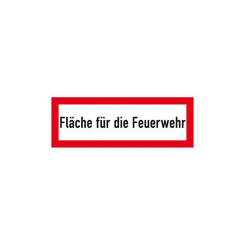Hinweisschild für die Feuerwehr »Fläche für die Feuerwehr«