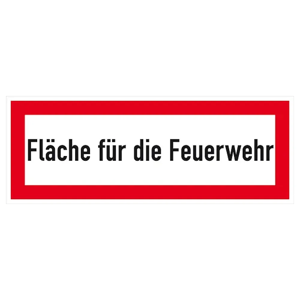 Hinweisschild für die Feuerwehr »Fläche für die Feuerwehr«
